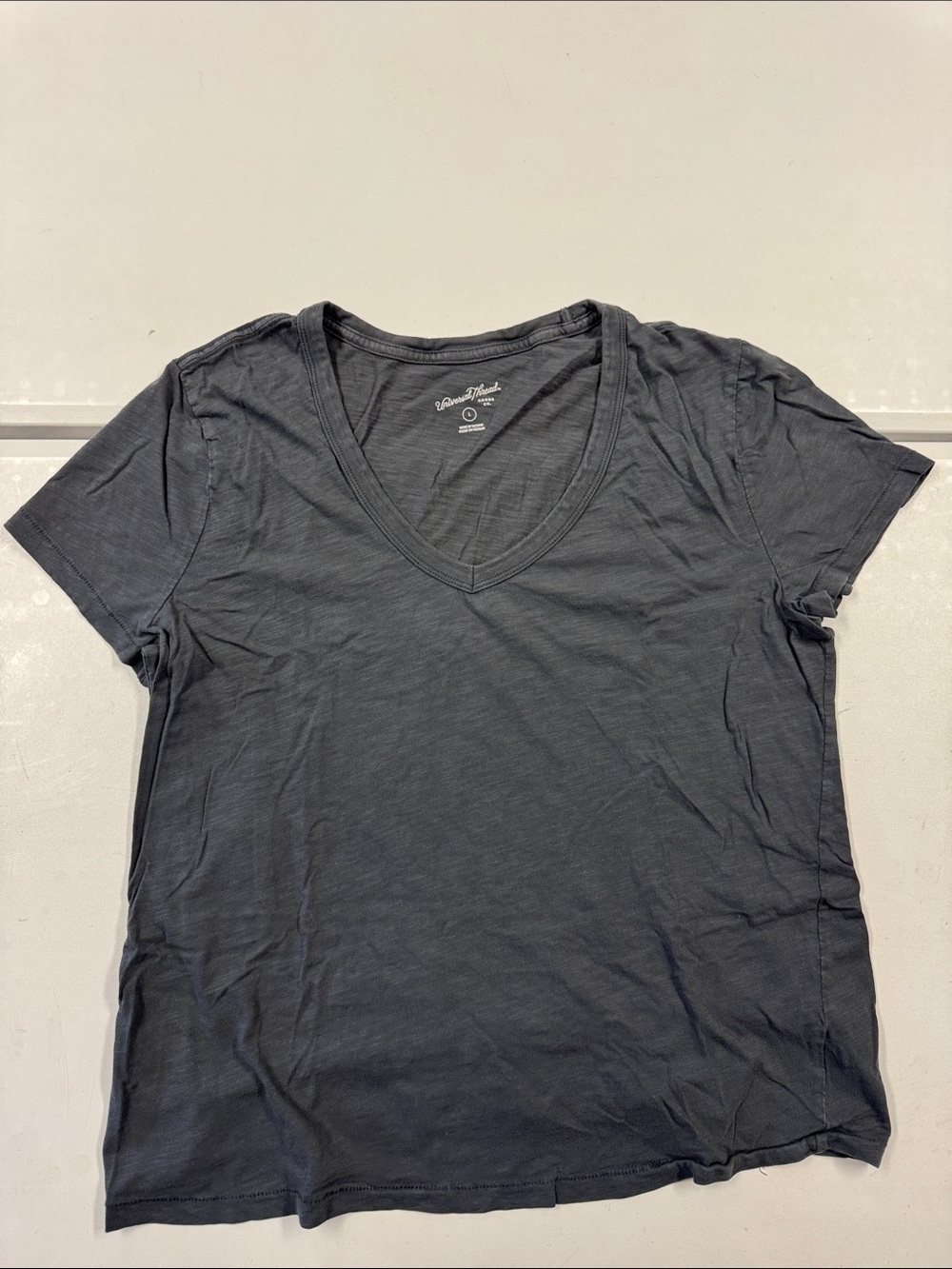 Alternative Apparel Women's V-Neck Tee - Charcoal Gray